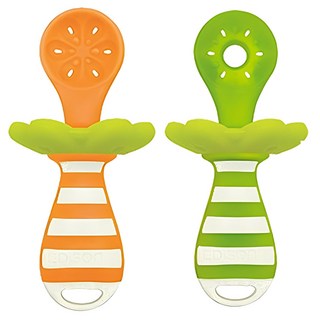 EDISON mama 寶寶的第一個餐具組, 1組, Orange, Green