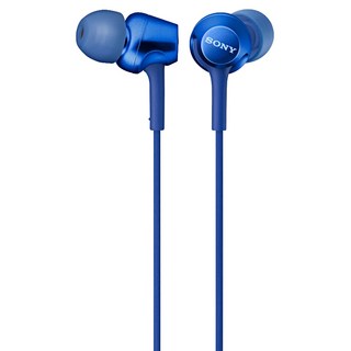 SONY 索尼 MDR-EX255AP 耳塞式可通話耳機 全系列智慧型耳機 支援Android/iPhone, 藍色