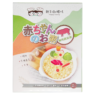 Happy Family 親子御膳坊 豬肉蔬菜寶寶粥, 150g, 2包, 1盒