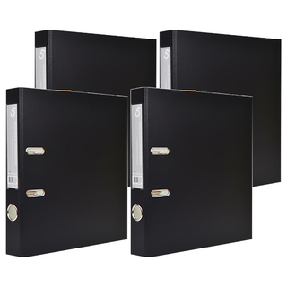 ECO Chungwoon D型3孔活頁夾, 黑色, 4本