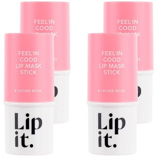 Lip it Feel in Good 晚安唇膜棒 01荔枝玫瑰 5.5g 護唇 保濕 滋潤 舒緩, 1支, 4支