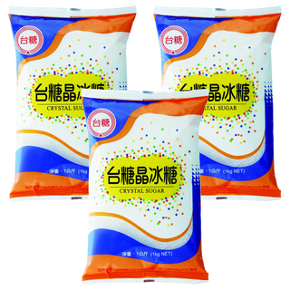 台糖 晶冰糖 甘蔗砂糖製成 風味獨特 飲料沖泡適用, 1kg, 3包