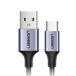 UGREEN 綠聯 USB Type-C充電線 Aluminum BRAID版, 1.5m, 黑色, 1條