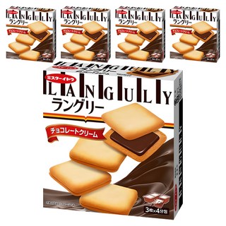 LANGULY 奶油夾心餅乾 巧克力口味, 5盒, 132g