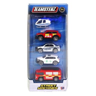 TEAMSTERZ 城市合金車5件組 HT62121, 顏色隨機, 1組