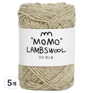 Ancalls Momo 小羊毛毛線, 5個, N02 燕麥色麻花