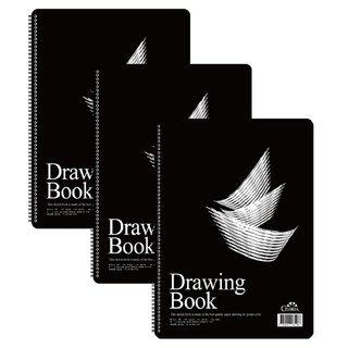 GLORIA 검정 드로잉북 200g, 3개, 25매, 8절