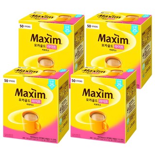Maxim 麥心 摩卡黃金 Light 咖啡 減糖25%, 11.8g, 50包, 4盒