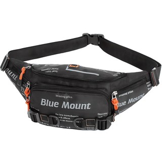 BLUEMOUNT 日常防水休閒登山腰包, 黑色