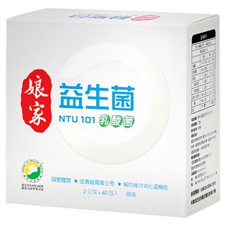 娘家 益生菌 NTU 101乳酸菌 調整體質 幫助消化 促進新陳代謝, 2g, 60包, 1盒