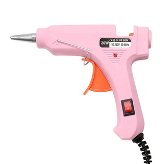 熱熔膠槍 20W 附熱熔膠棒 x 50 12.8 x 11cm 粉色, 1組