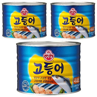 OTTOGI 不倒翁 鯖魚罐頭, 3罐, 1.8kg