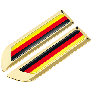 bebehome 多國旗幟車側金屬徽飾貼, 1套, 金色德國