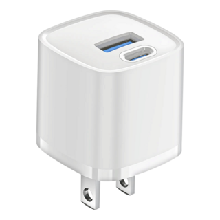 SUnORO 30W氮化鎵快速充電器 TypeC + USB雙孔充電頭 MG-GaN30W, 白色, 1盒