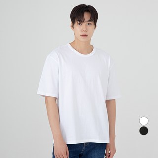 BASE ALPHA ESSENTIALS 高密度高級寬鬆版短袖T恤, 白色