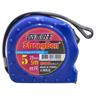 PowerBon 錫宏興業 台尺捲尺 25mm x 5.5m 黃藍, 1個