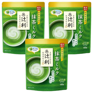 TSUJIRI 辻利 片岡過利 抹茶牛奶, 190g, 1包, 3包