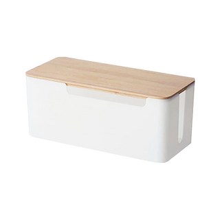 Joeki 木蓋電線收納盒, 大容量, ABS+竹板, 1個