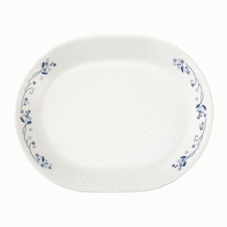 Corelle Brands 康寧餐具 古典藍腰子盤, 31x25x2.8cm, 古典藍, 1個