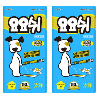 요요쉬 반려견용 배변패드 아카시아향, 50개입, 2개