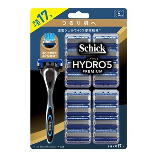 Schick 舒適牌 水次元5Premium 刮鬍刀 刀把 + 刀片 17個, 1組, 1組