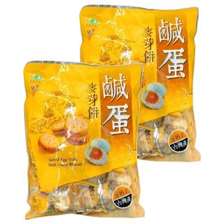昇田食品 鹹蛋麥芽餅 台灣產, 500g, 2袋