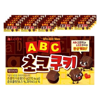 롯데웰푸드 ABC초코쿠키, 50g, 24개
