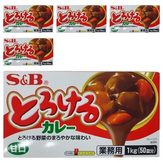 S&B 愛思必 特樂口野菜咖哩塊 甜味, 1kg, 5盒