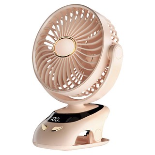 YUNMI 數顯夾子風扇, N33, 少女粉