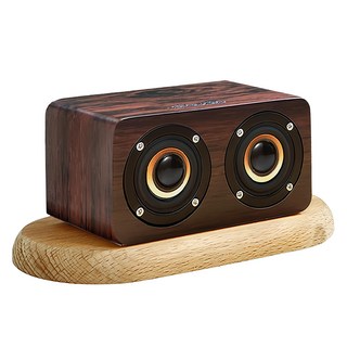 DTAudio K5A 木質藍芽喇叭, 藍芽5.2, 細膩音色, 極致美感, 深咖色