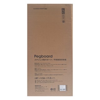 SHIMOYAMA 不銹鋼多層板置物架洞洞背板 87 x 36 x 2cm, 銀色, 1個