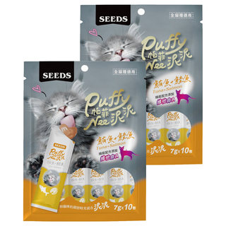 惜時 Puffy 帕菲 Nee 泥泥愛貓肉泥條, 鮪魚 + 鮭魚 + 維他命A, 2袋, 70g
