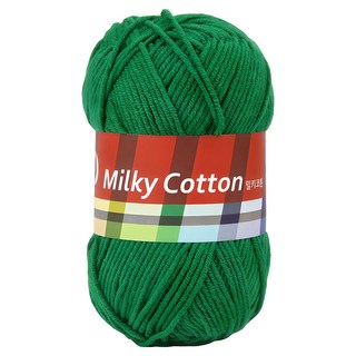 브랜드얀 밀키코튼 레드라벨 뜨개실, 56녹색, 1개