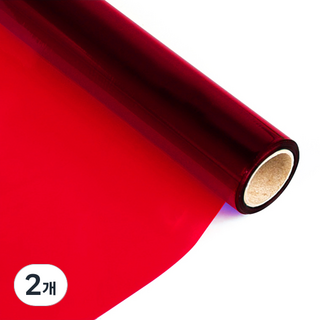 PVC薄膜 厚玻璃紙 透明紅色 0.3T 950x1000mm 3張, 2個, A0