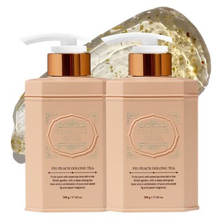 TEABLESS 香氛沐浴乳 烏龍茶無花果蜜桃香, 500g, 2個