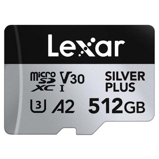 Lexar 雷克沙 Silver Plus MicroSDXC UHS-I U3 A2 記憶卡, 512GB, 1個