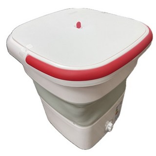 Smart Bearing 智慧魔力 大容量小型折疊紫光殺菌洗衣機 洗脫兩用, NK-2218, 淡粉色