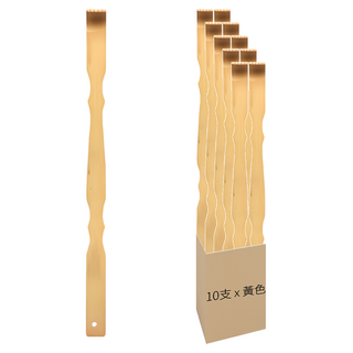 抓癢不求人 抓背神器 竹製不求人, 黃色, 1組