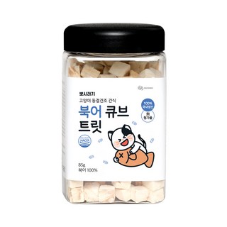 뽀시래기 고양이 큐브 트릿 동결건조, 북어, 85g, 1개