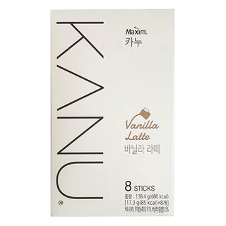 KANU 香草拿鐵咖啡 優質即溶咖啡粉, 17.3g, 8包, 1盒