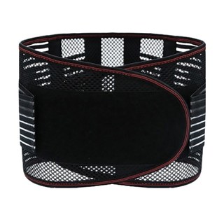TRUSTO 網狀透氣雙重彈力帶加壓護腰, XXL, 1個, Black