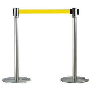 조립 중첩형 벨트 차단봉, 실버바디 + 옐로우벨트, 2개