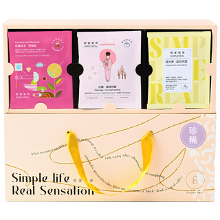SIMPLEREAL 想望咖啡 珍稀藝伎掛耳禮盒 12g 30包, 1套, 藝伎特調 紅鶴 5包 + 夜鶯 5包 + 陽光果 5包 + 快樂茶 5包 + 茶咖啡 玫瑰紅玉 5包 + 佛手烏龍 5包