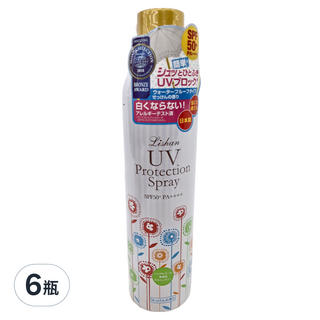 LISHAN UV 防曬噴霧 SPF50+ PA++++ 皂香, 250g, 6瓶