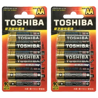 TOSHIBA 東芝 台灣公司貨 鹼性電池 3號, 10顆, 2組
