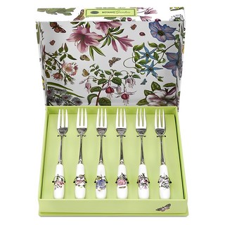 PORTmeIRION 波特玫琳恩 Botanic Garden 甜點叉 6件組, 混合顏色, 1套