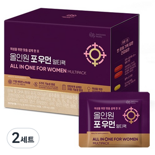 대상웰라이프 정품 올인원 포 우먼 멀티팩 멀티비타민 28회분, 72.8g, 2세트
