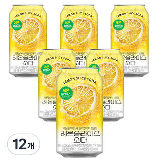 檸檬切片蘇打, 340ml, 12個