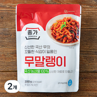 대상 무말랭이, 200g, 2개