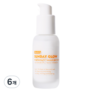 frankly Sunday Glow 1秒煥顏菸鹼醯胺精華, 6瓶, 37ml